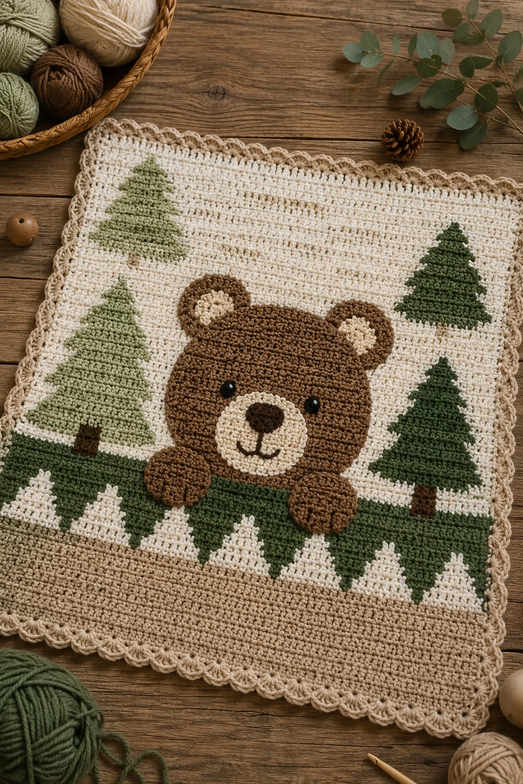 Little Bear Woodland Blanket — baby crochet ideas blankets style outfit