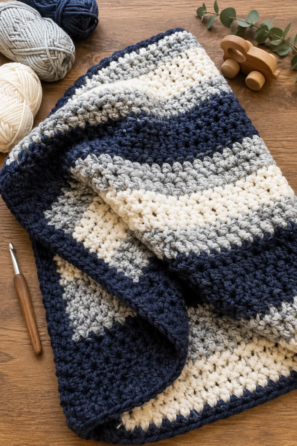 Chunky Stroller Blanket — baby crochet ideas boys style outfit