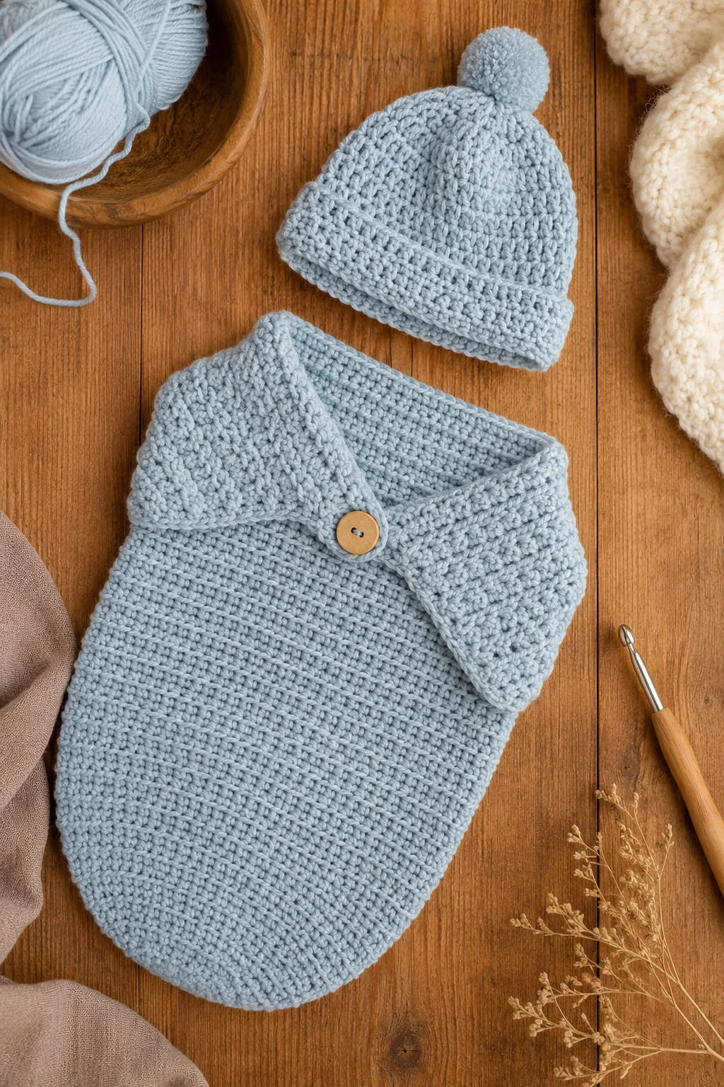 Newborn Cocoon Set — baby crochet ideas boys style outfit