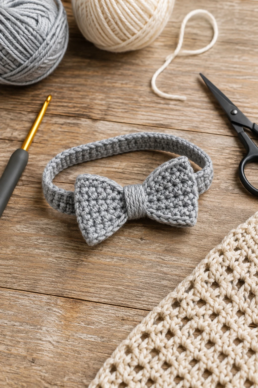 Tiny Crochet Bow Tie — baby crochet ideas boys style outfit