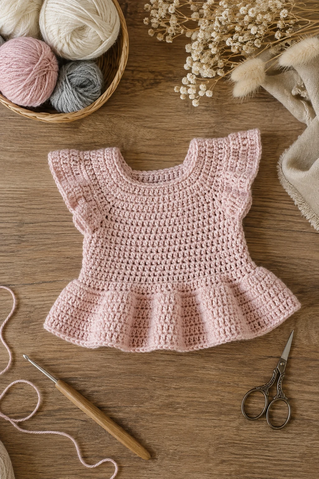 Crochet Baby Peplum Top — baby crochet ideas clothes style outfit
