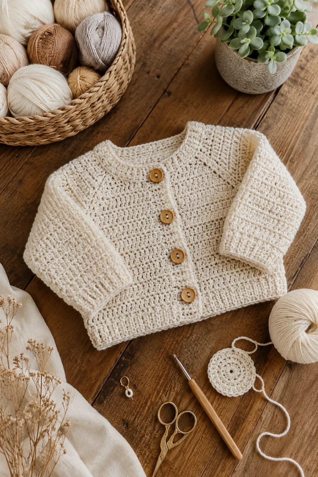 Cozy Crochet Baby Sweater — baby crochet ideas clothes style outfit
