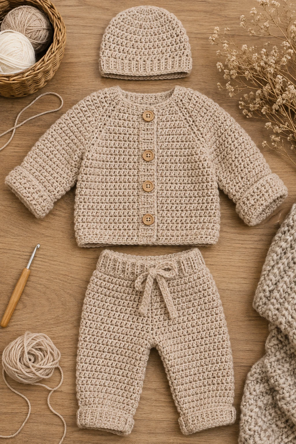 Crochet Baby Cardigan Set — baby crochet ideas clothes style outfit