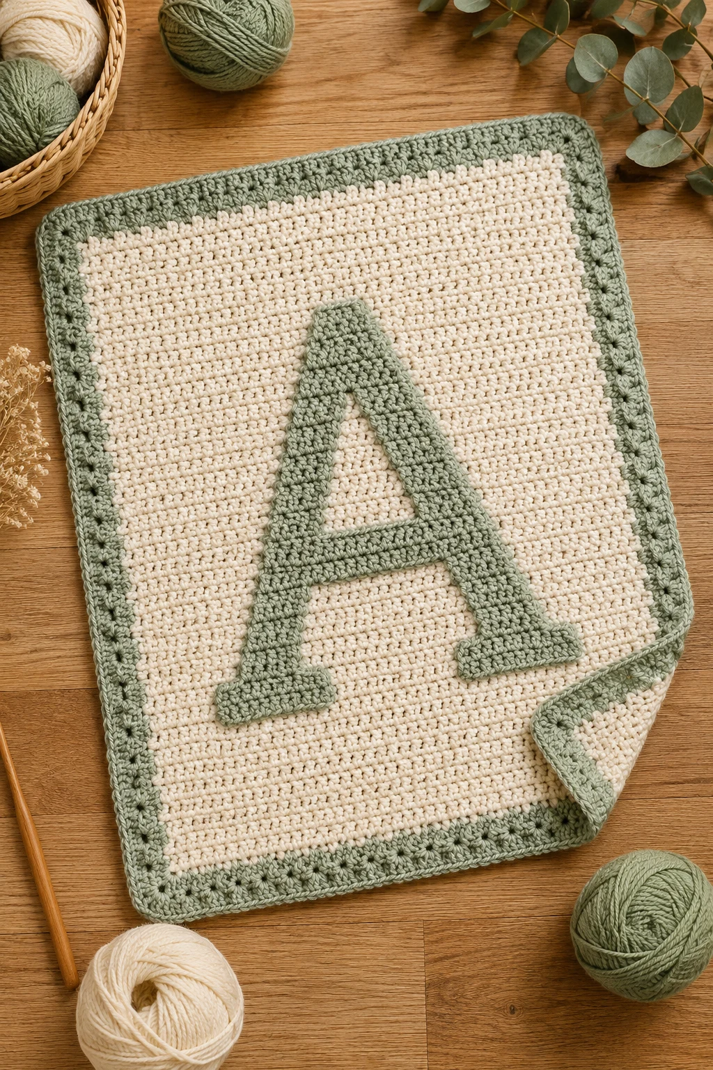 Personalized Initial Baby Blanket — baby crochet ideas gender neutral style outfit