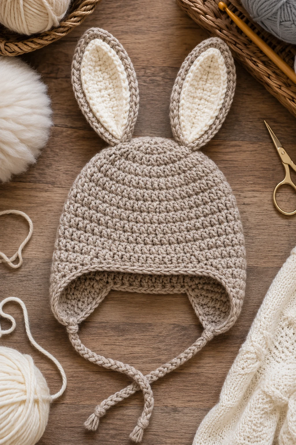 Crochet Bunny Ear Hat — baby crochet ideas gender neutral style outfit