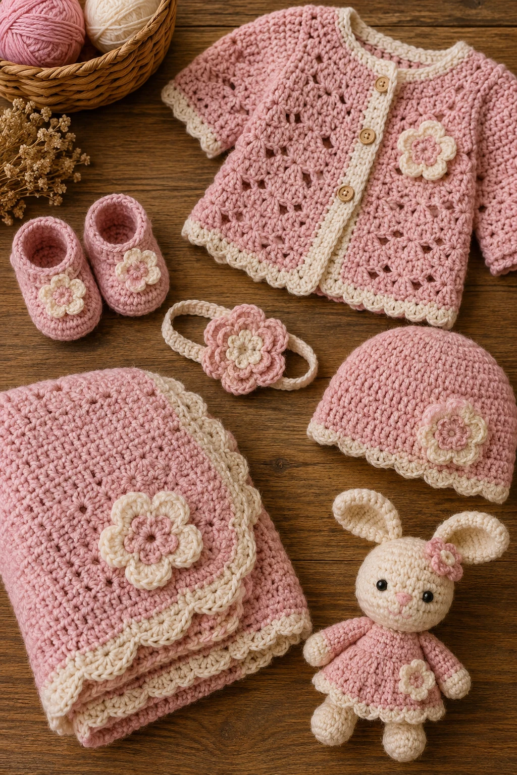 Crochet Baby Girl Gift Set — baby crochet ideas girl style outfit