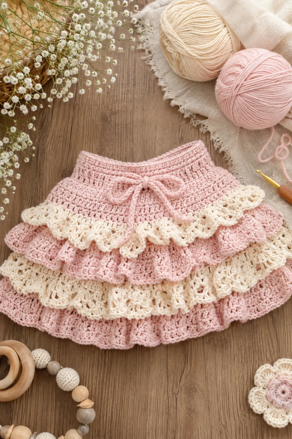 Ruffled Baby Skirt — baby crochet ideas girl style outfit