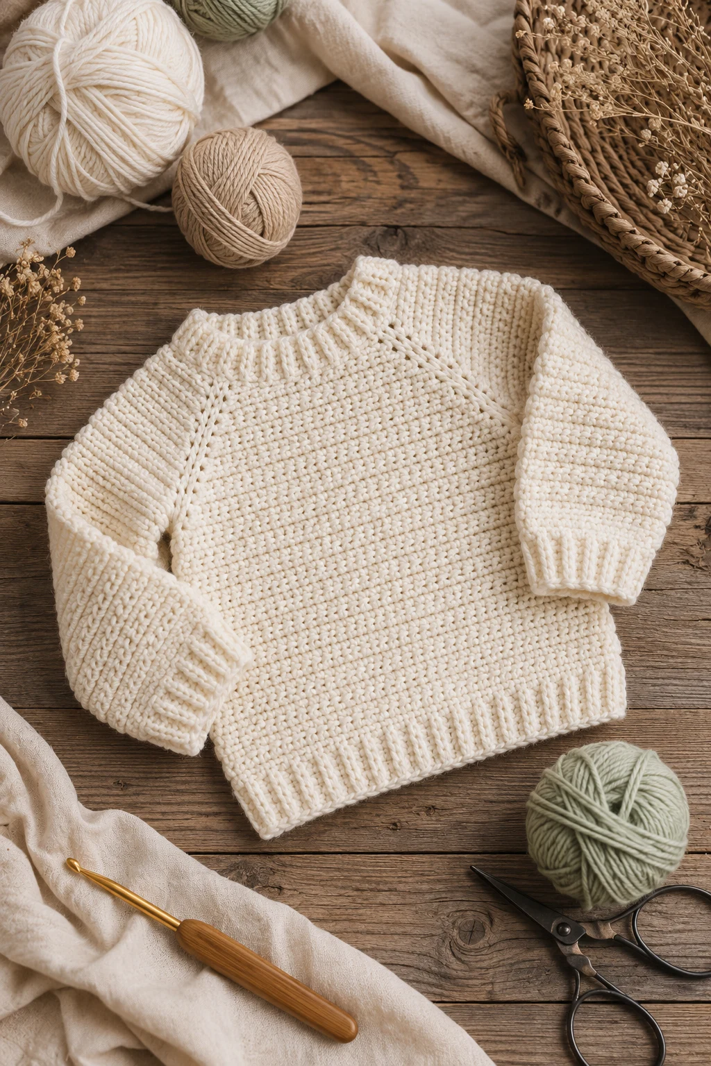 Cozy Newborn Sweater — baby crochet ideas projects style outfit