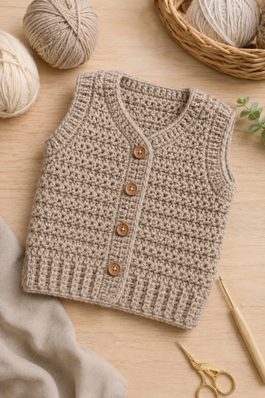 Crochet Baby Sweater Vest — baby crochet ideas projects style outfit
