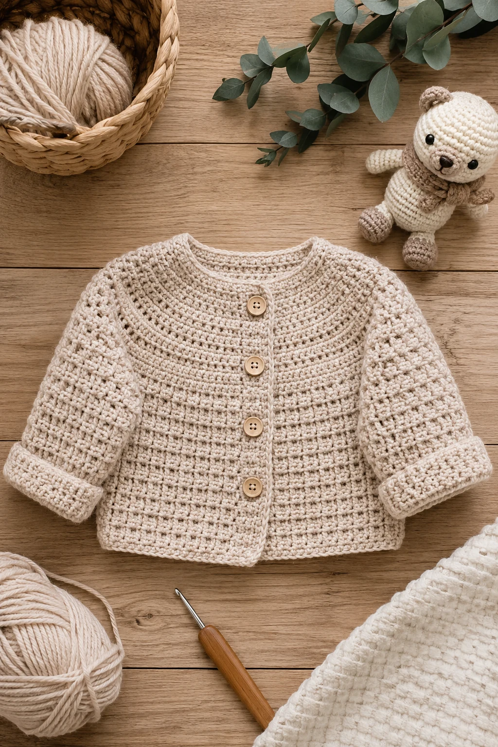 Mini Baby Cardigan — baby crochet ideas projects style outfit
