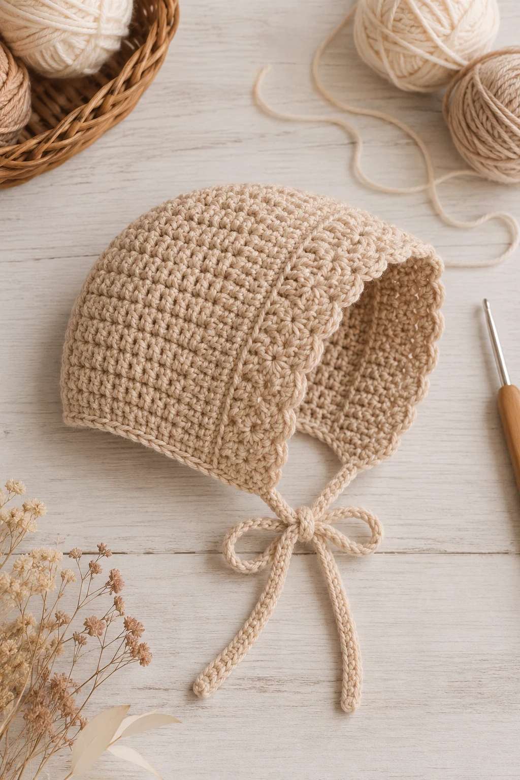 Crochet Baby Bonnet — baby crochet ideas projects style outfit