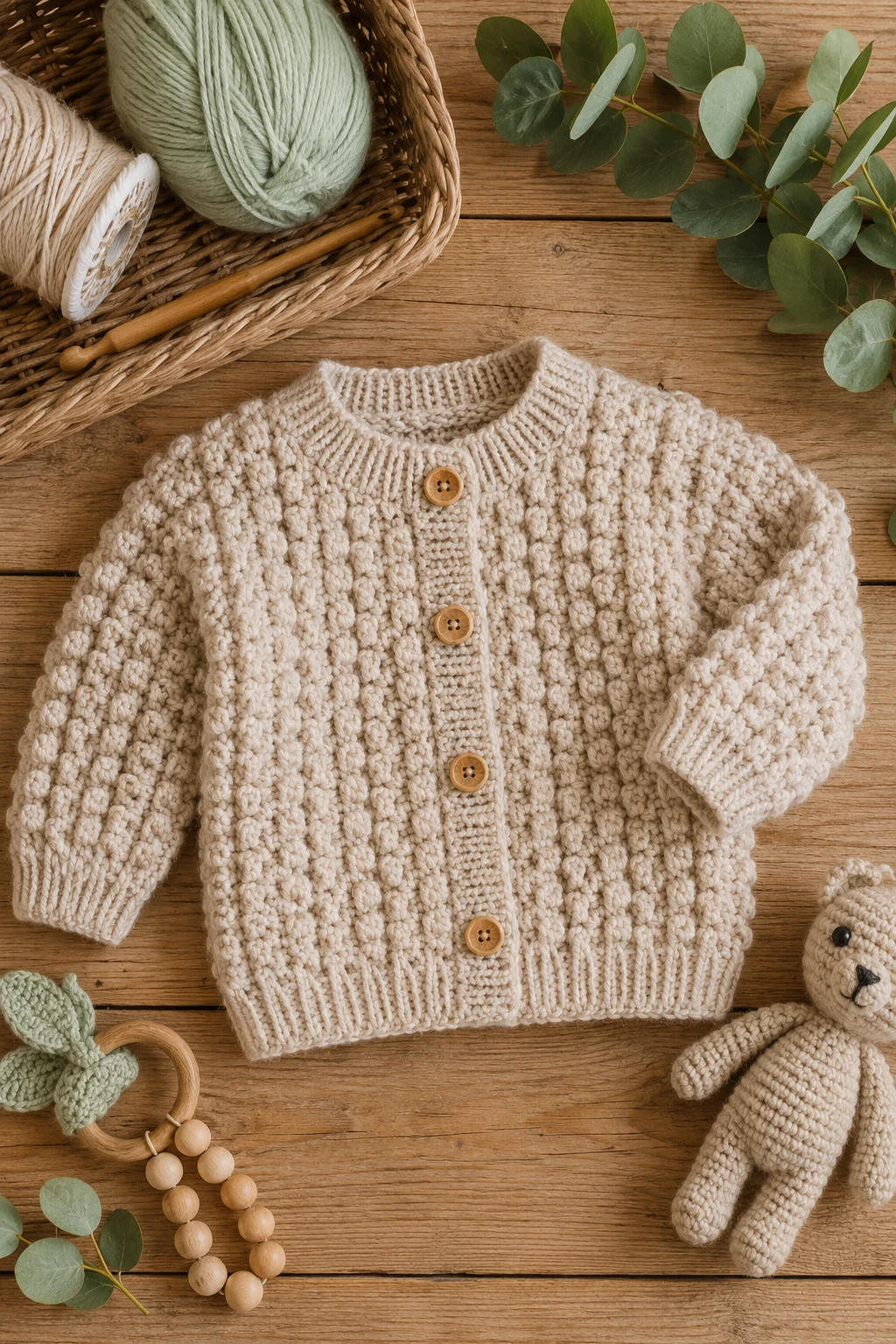 Textured Baby Cardigan — baby crochet ideas projects style outfit