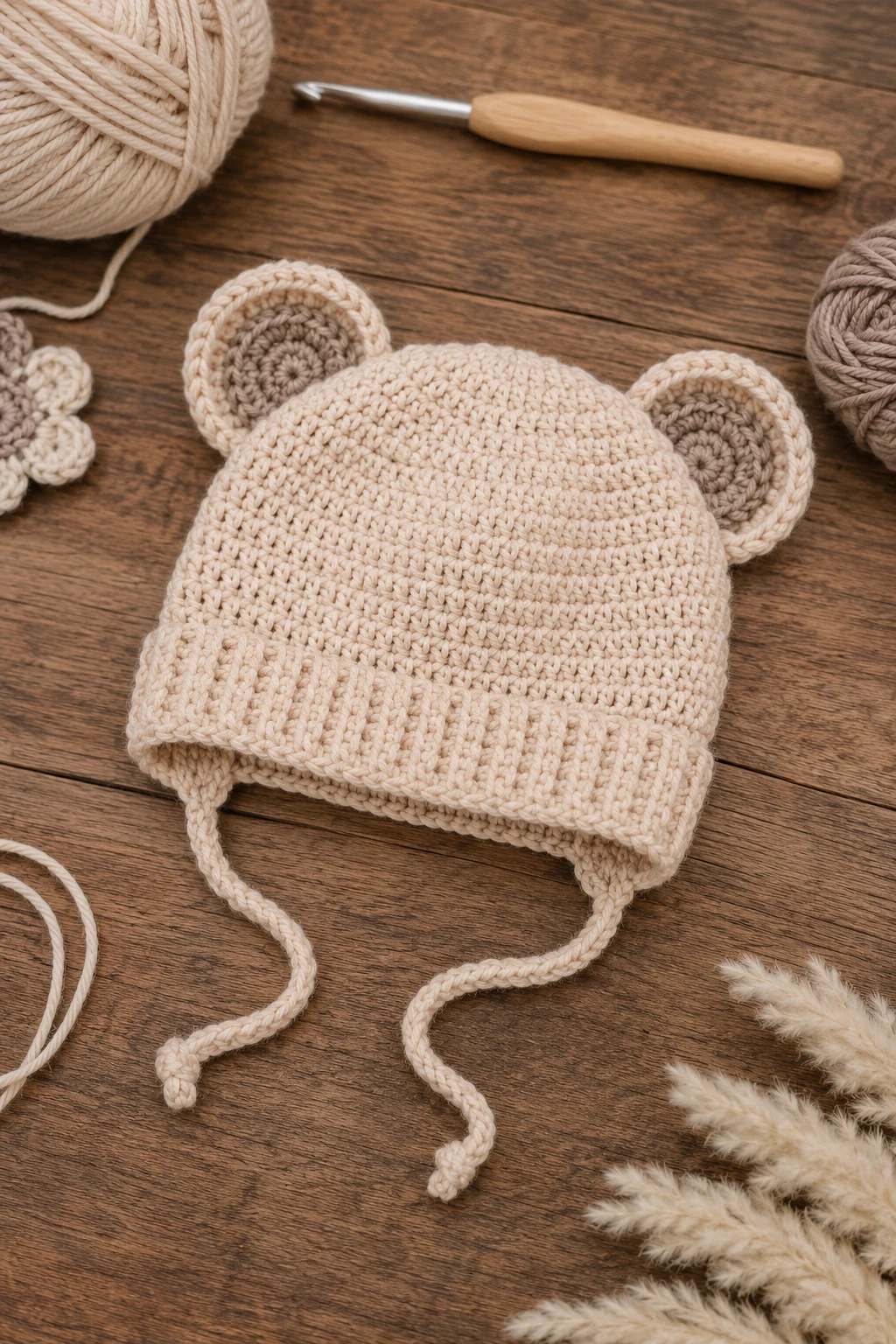 Sweet Animal Ear Bonnet — baby hat crochet style outfit