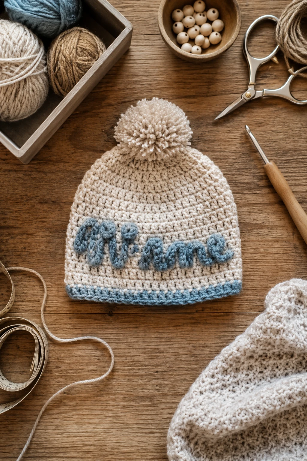Personalized Name Keepsake Hat — baby hat crochet style outfit