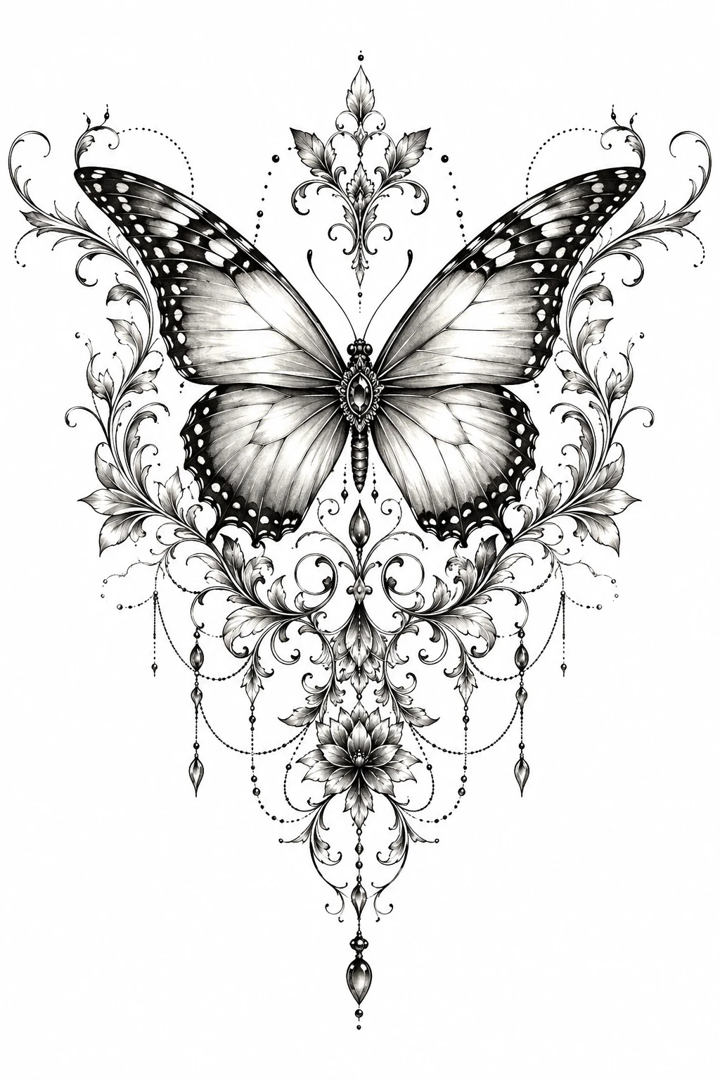 Full Upper-Back Butterfly — back butterfly tattoo style outfit