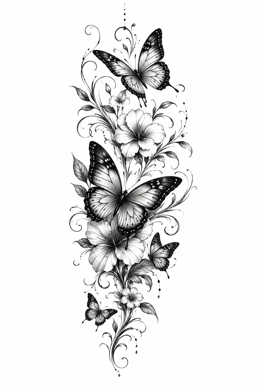Black Butterfly Tattoo Arm Sleeve Accent — black butterfly tattoo style outfit