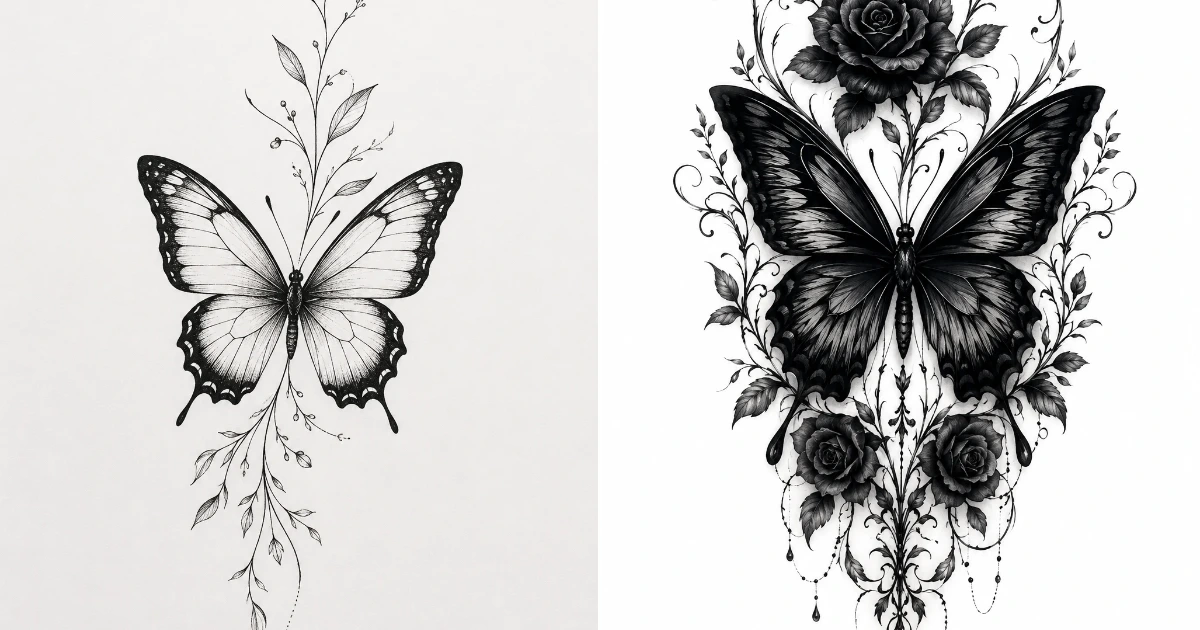 Black Butterfly Tattoo: 7 Stunning Ideas That Never Go black butterfly tattoo