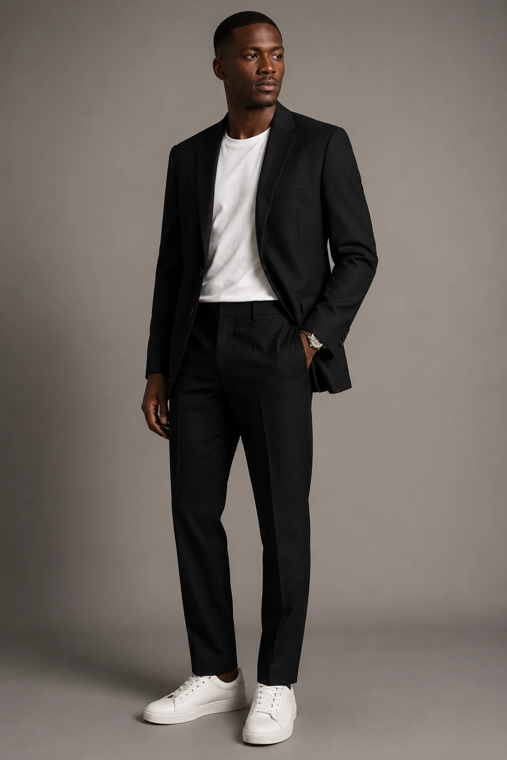 The Sharp Relaxed Blazer That Always Lands — Black Men Classy Outfits style outfit, worn by a stylish man