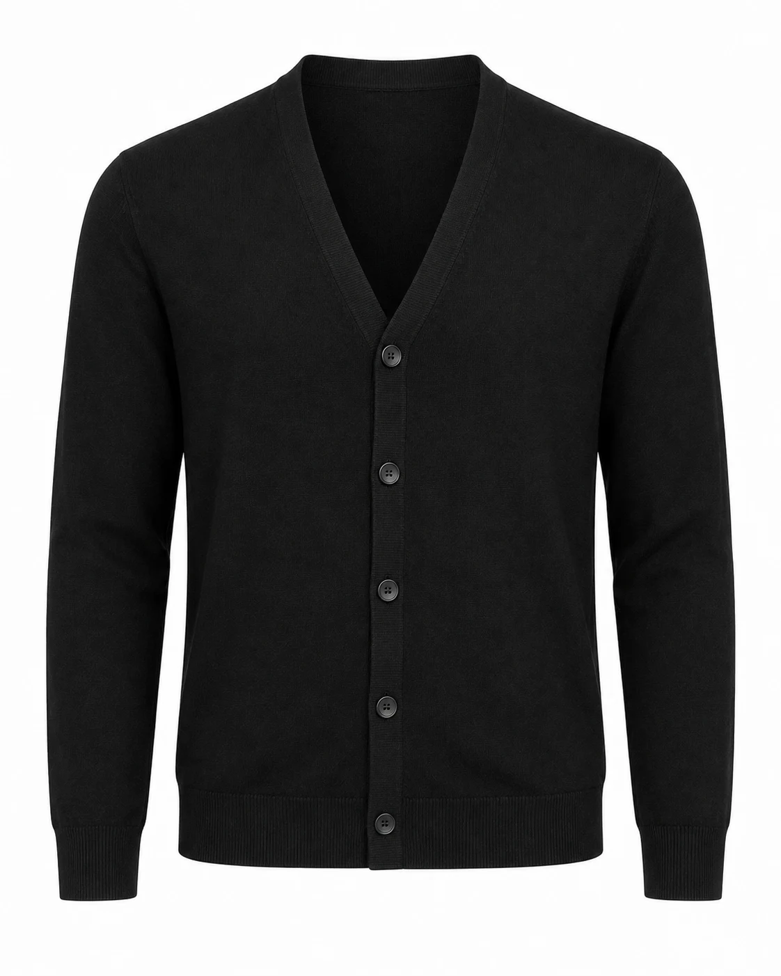Amazon Essentials Men's Cotton Cardigan Black