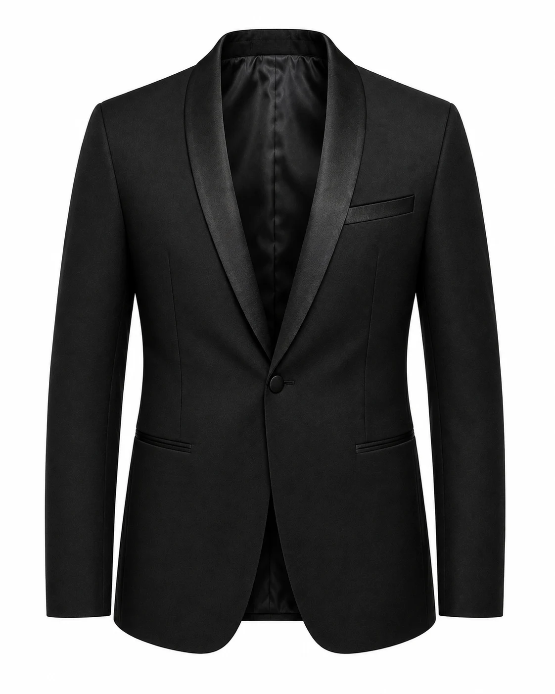 MOGU Men's Slim Fit Shawl Lapel Tuxedo Black