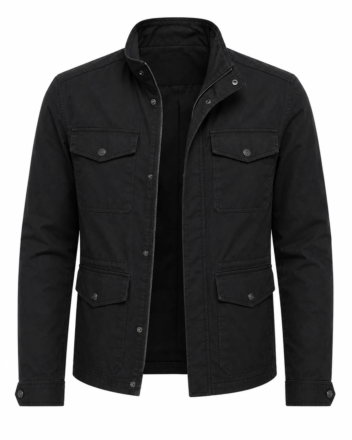 COOFANDY Men's Lightweight Utility Jacket Black