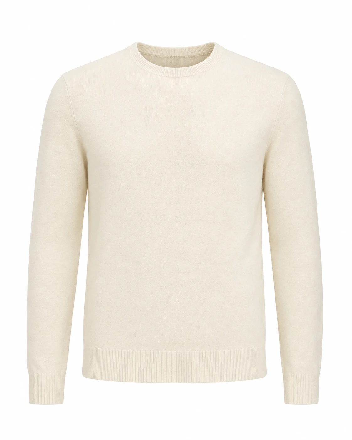 Amazon Essentials Men's Soft Touch Crewneck Sweater Cream