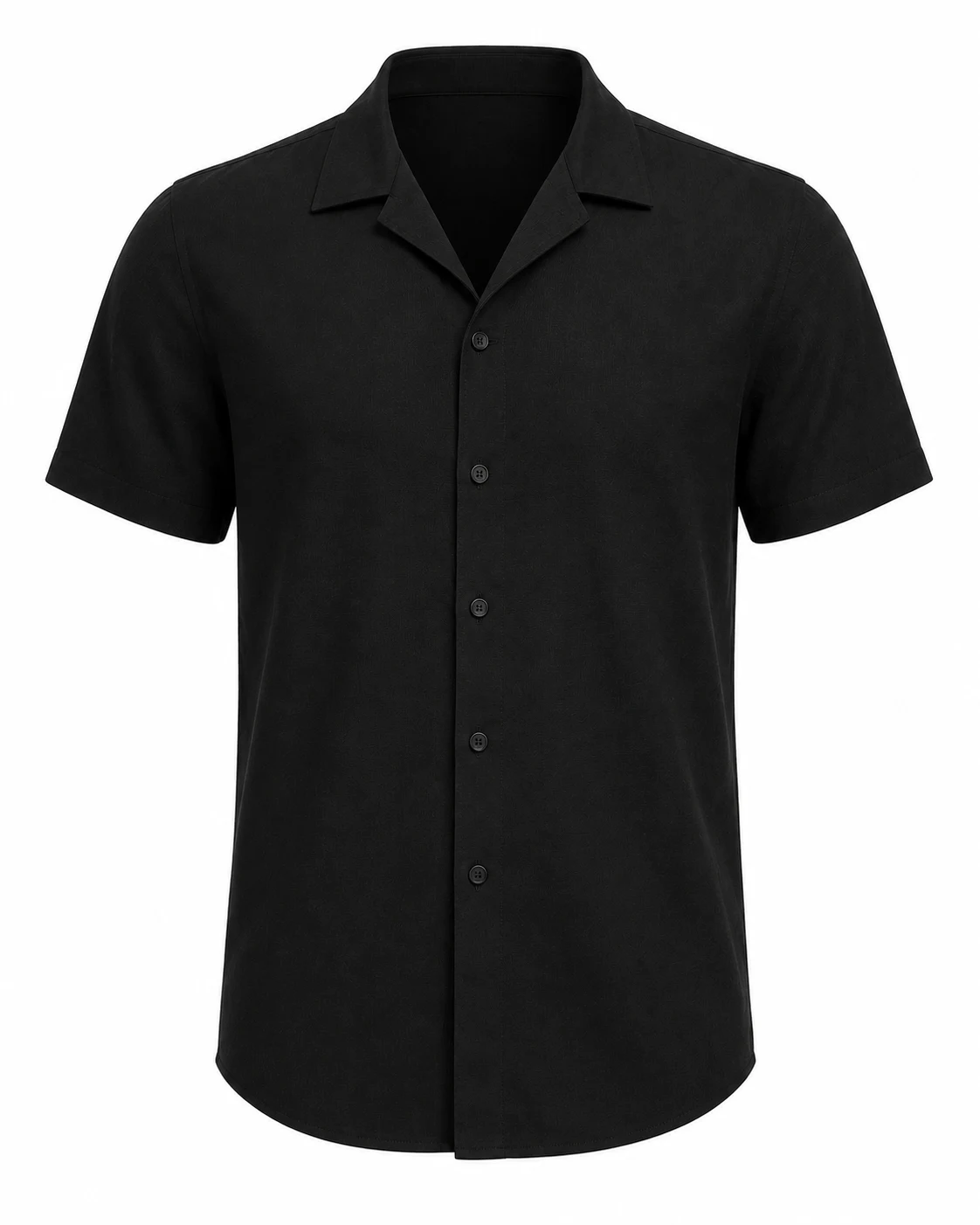 COOFANDY Men's Short Sleeve Casual Button Down Shirt Black