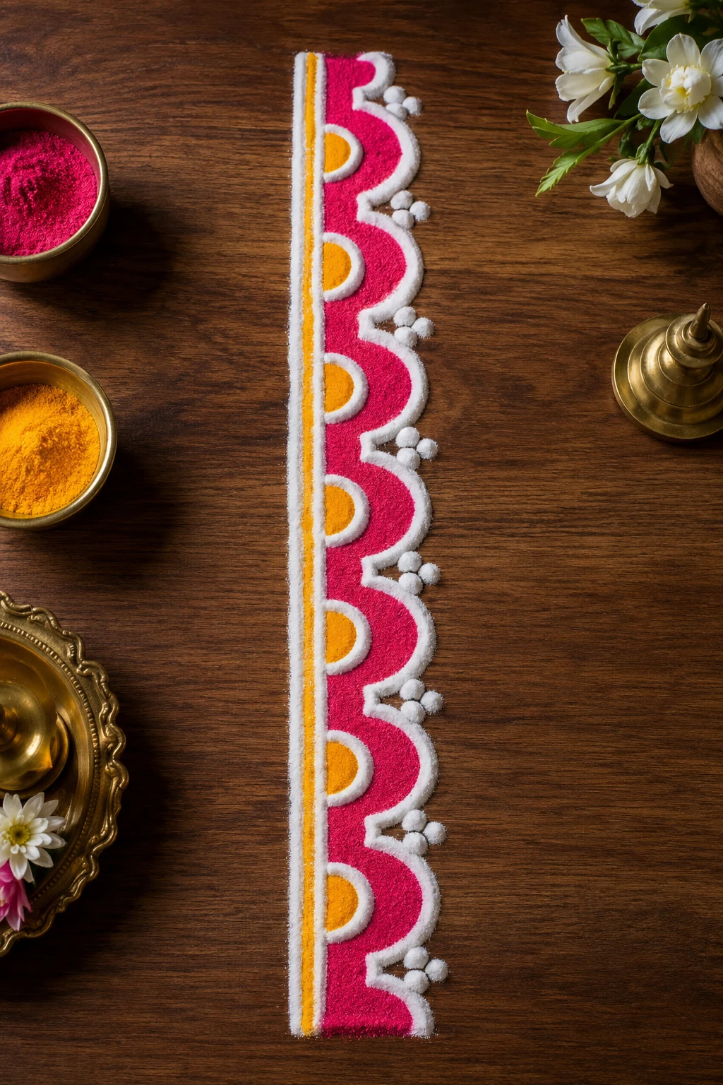Scalloped Temple Border — border rangoli designs style outfit