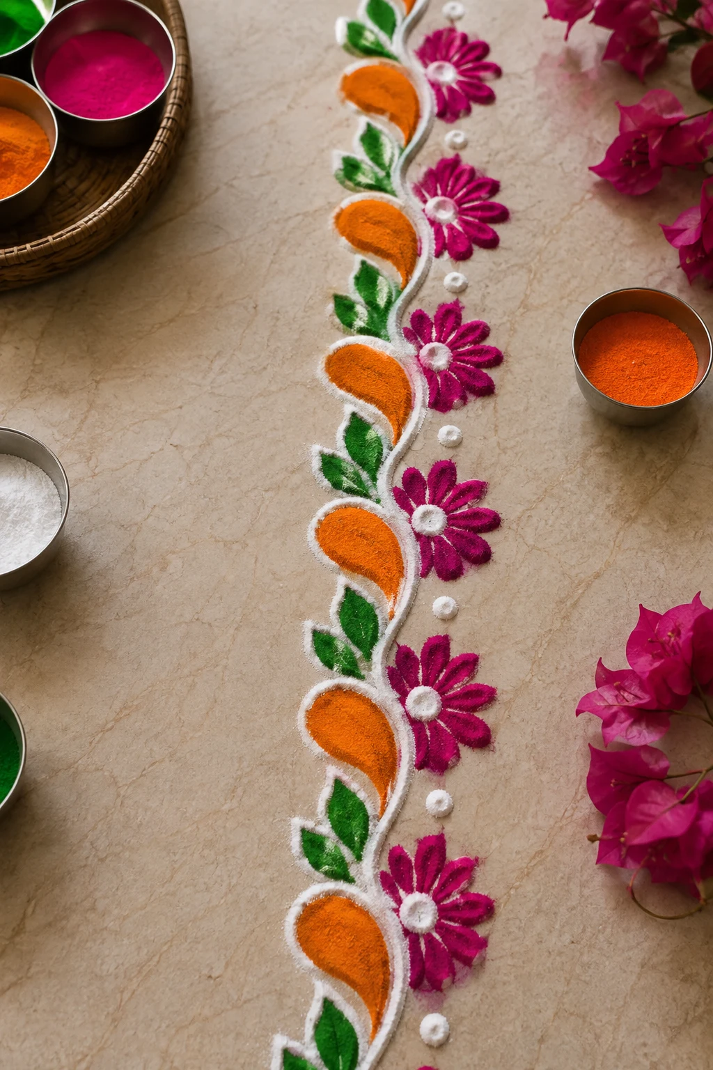 Border Rangoli Designs Easy and Beautiful With Colours — border rangoli designs style outfit