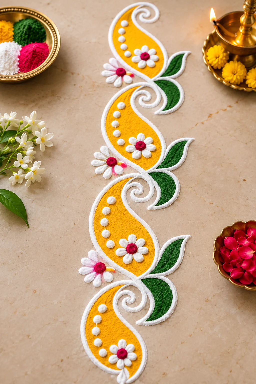 Mango Paisley Chain — border rangoli designs style outfit