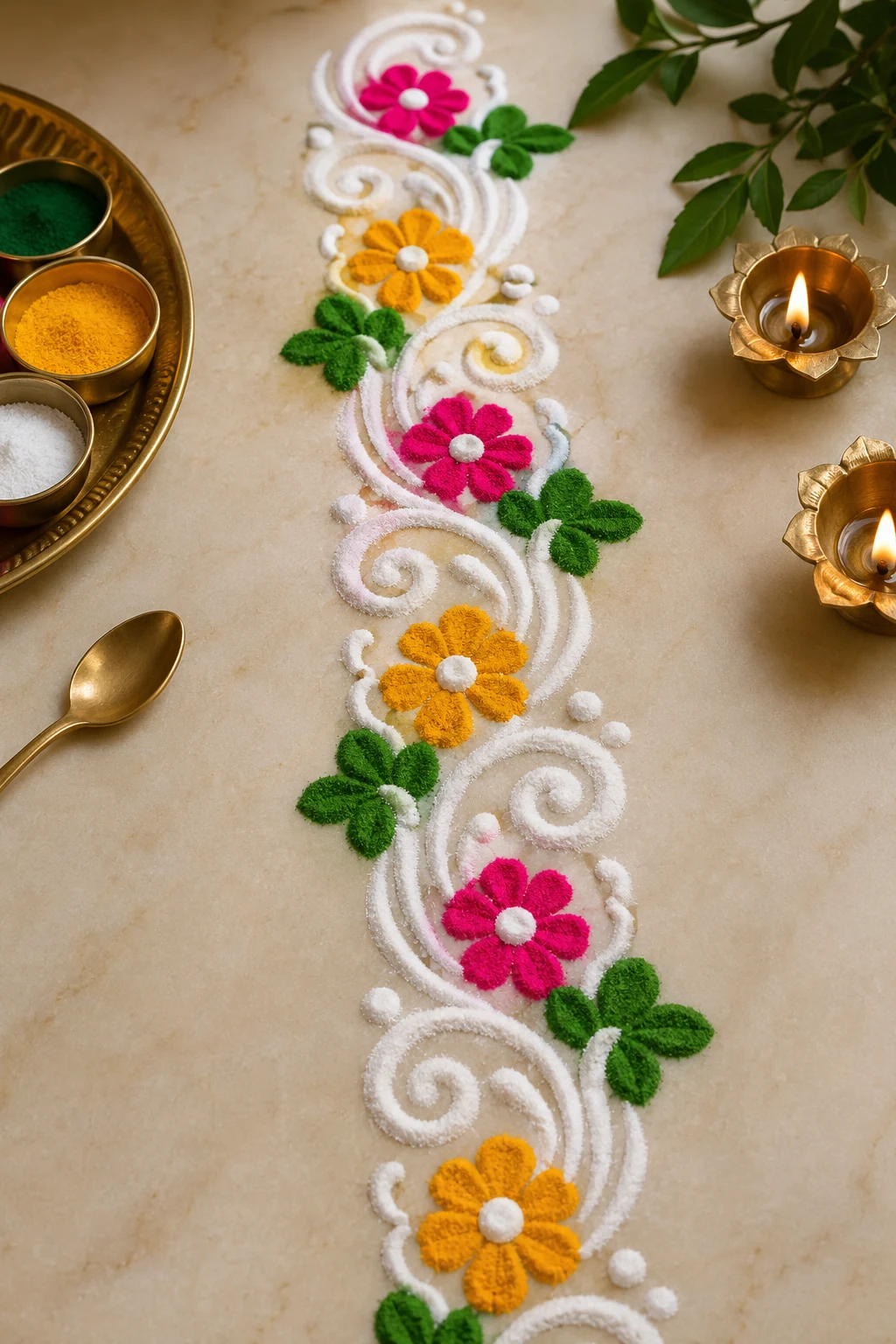 Border Rangoli Designs Easy and Beautiful — border rangoli designs style outfit