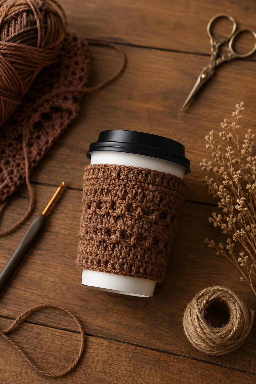 Brown Crochet Ideas for a Coffee Cup Cozy — brown crochet ideas style outfit