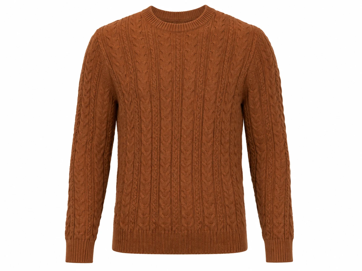 Amazon Essentials Men's Soft Touch Cable Knit Sweater