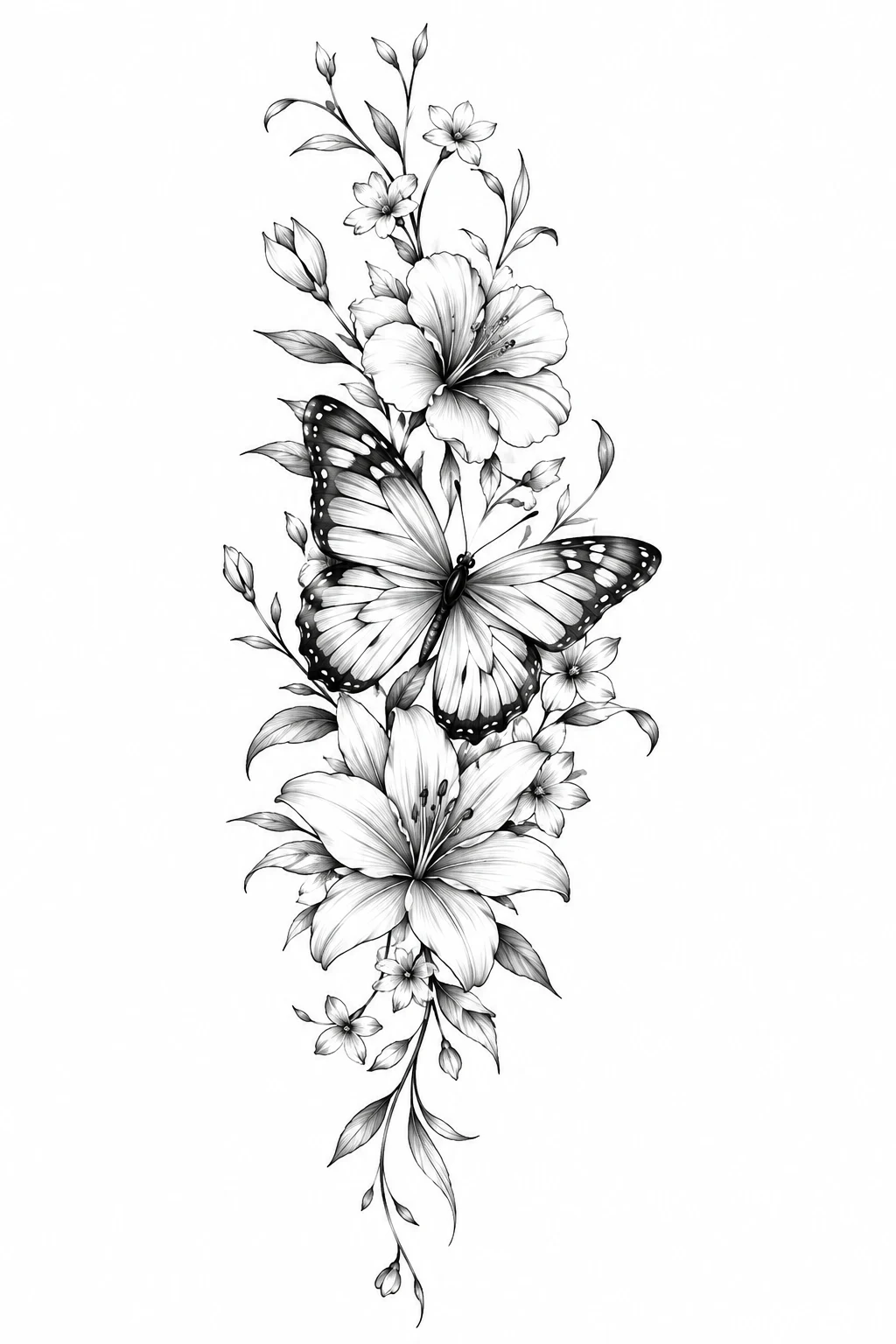 Forearm Butterfly and Flower Tattoo Designs — butterfly and flower tattoo designs style outfit