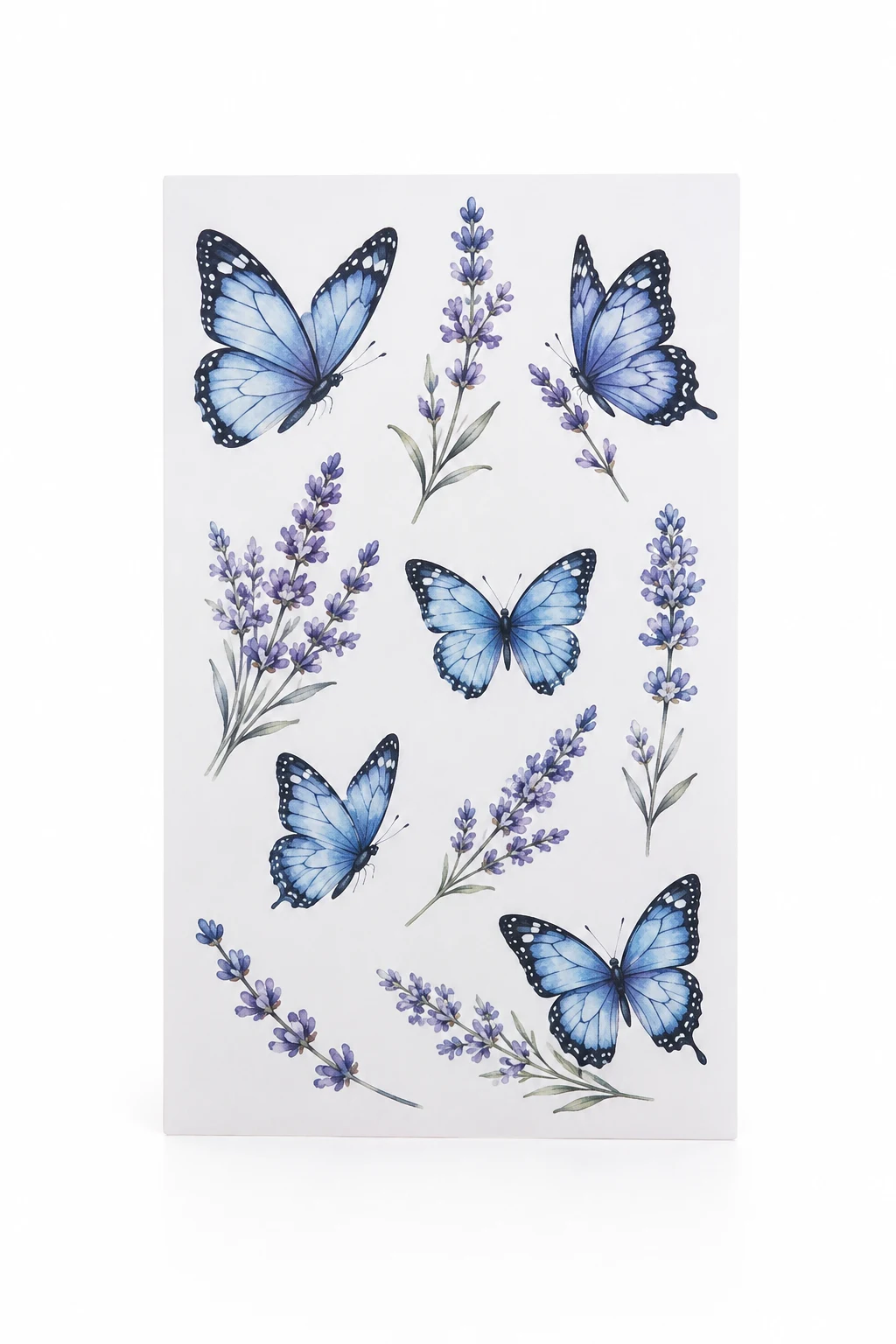 Blue Butterfly Lavender Temporary Tattoos