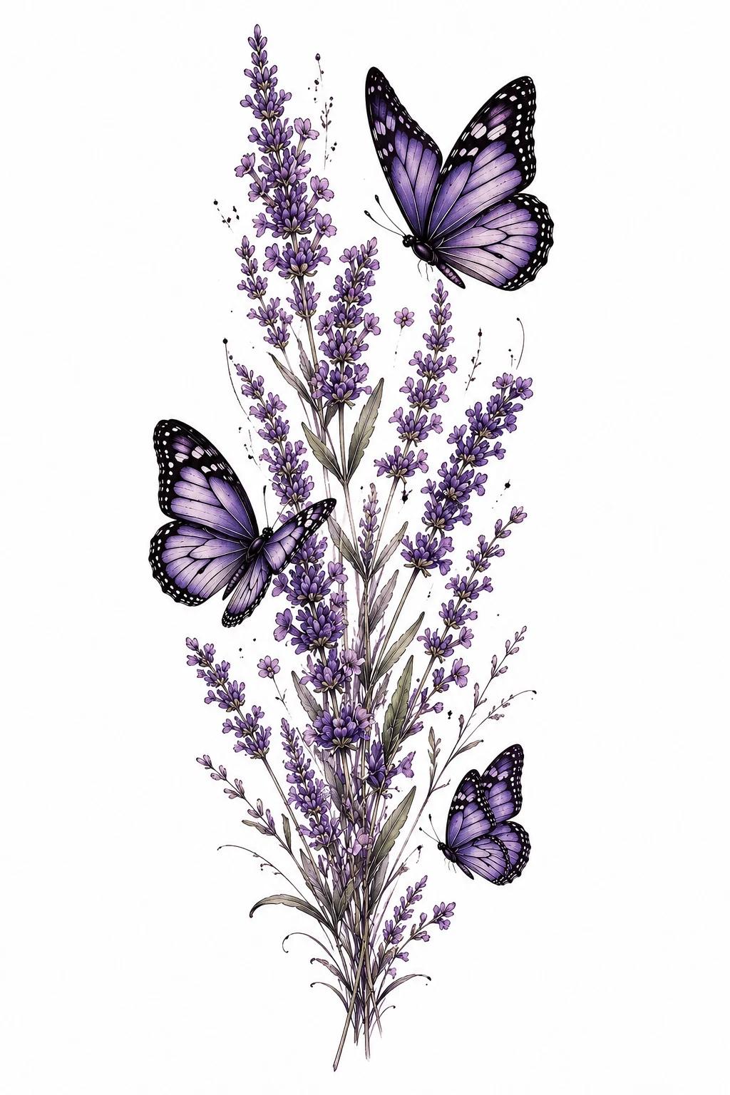 Lavender and Butterfly — butterfly arm tattoo style outfit