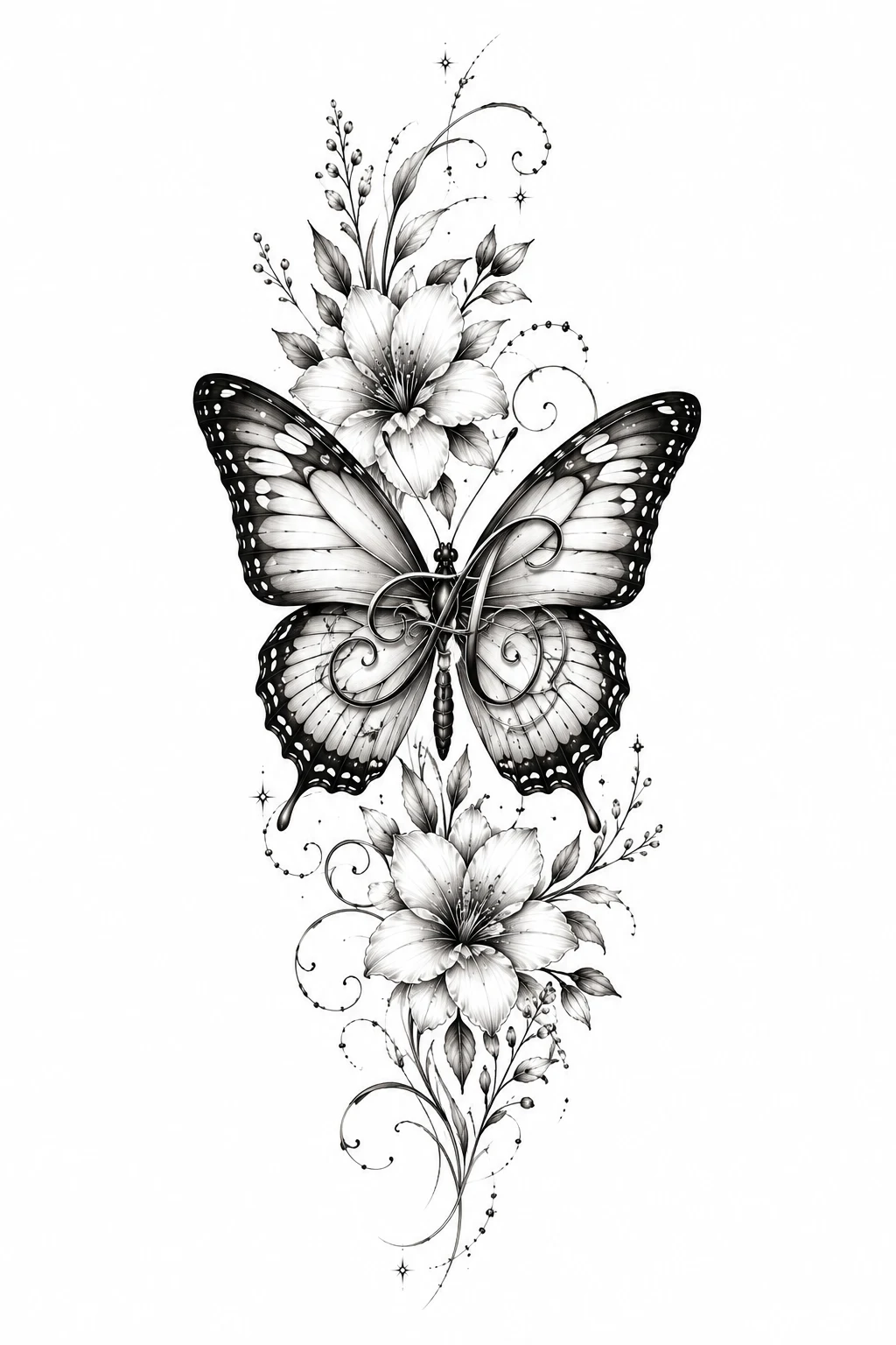 Hidden Initial Butterfly — butterfly arm tattoo style outfit