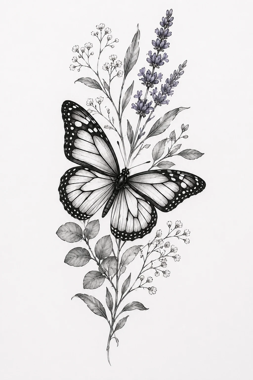 Botanical Butterfly Arm Tattoo — butterfly arm tattoo style outfit