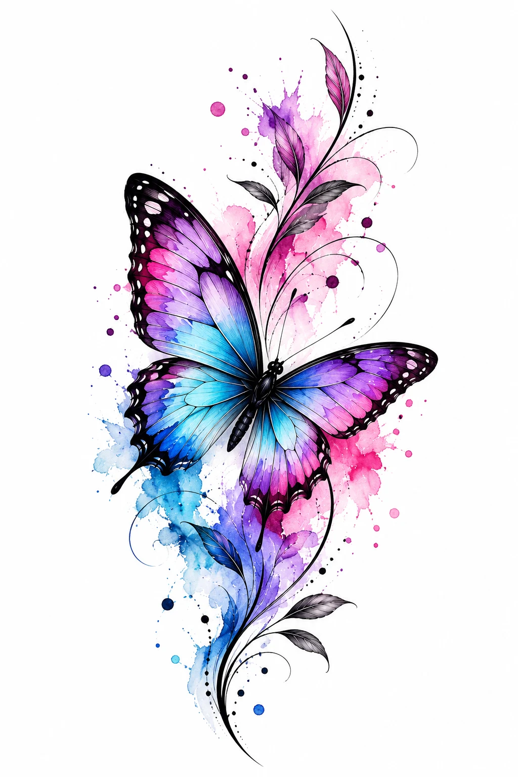 Watercolor Butterfly — butterfly arm tattoo style outfit