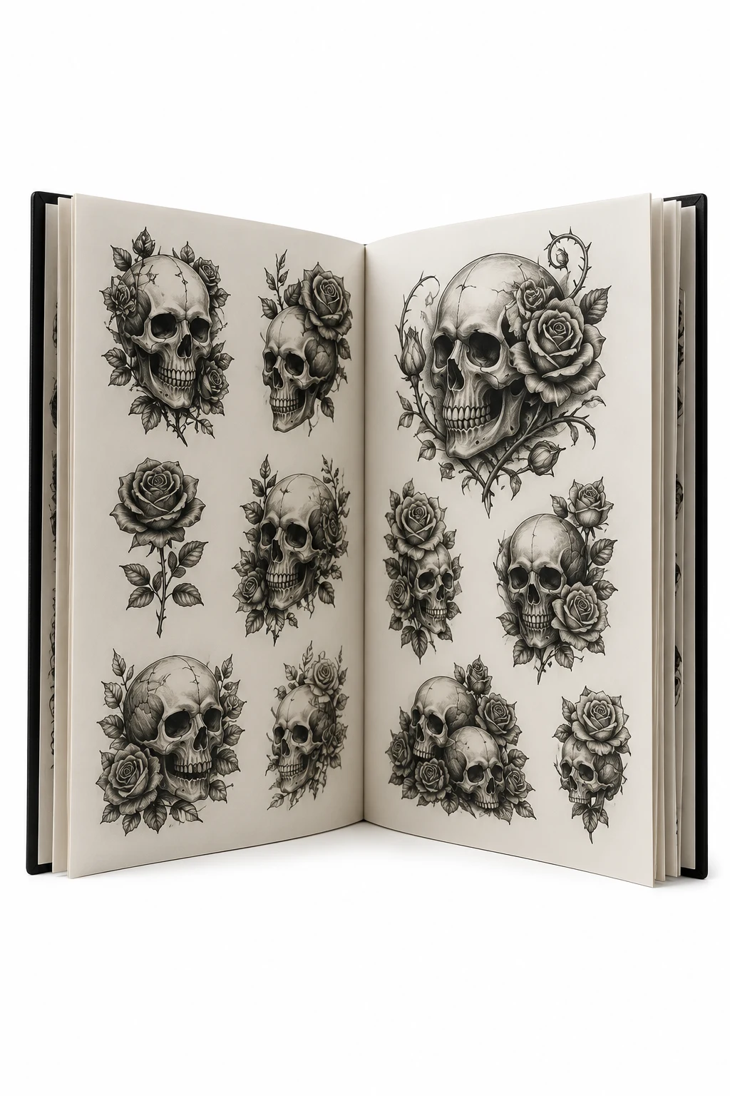 Skull & Rose Tattoo Flash Book