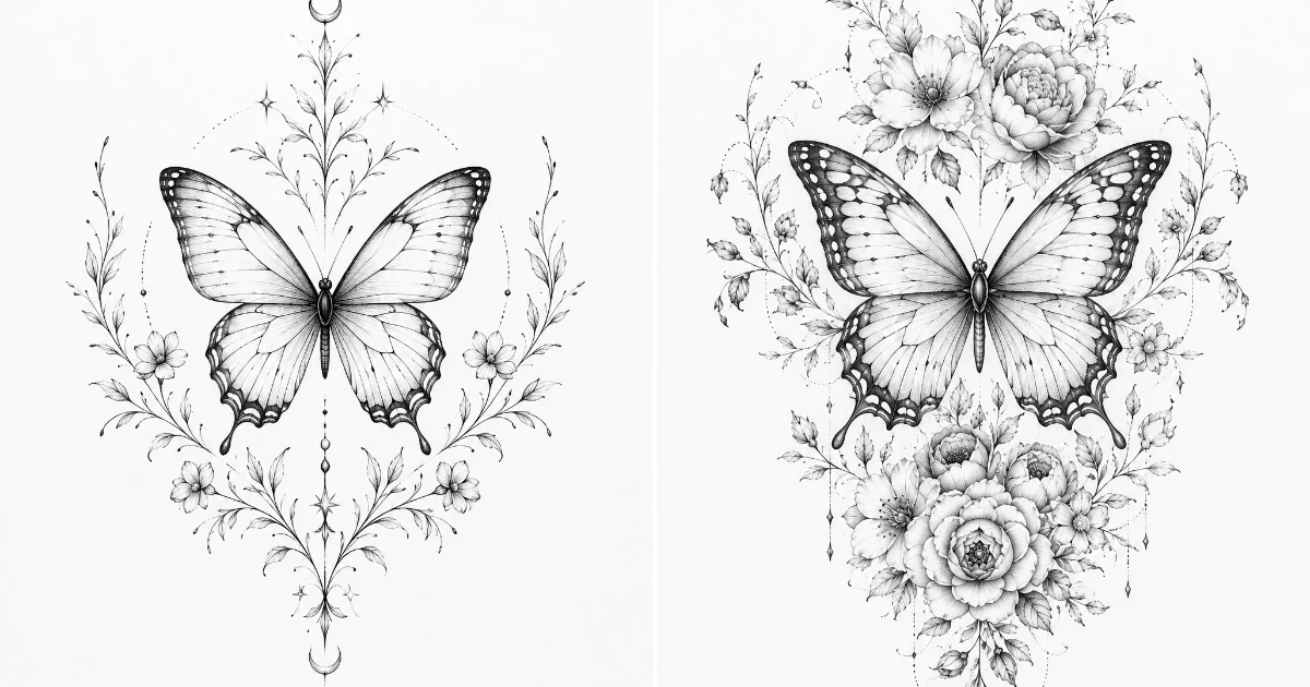butterfly back tattoo Is a Butterfly-Inspired Design butterfly back tattoo