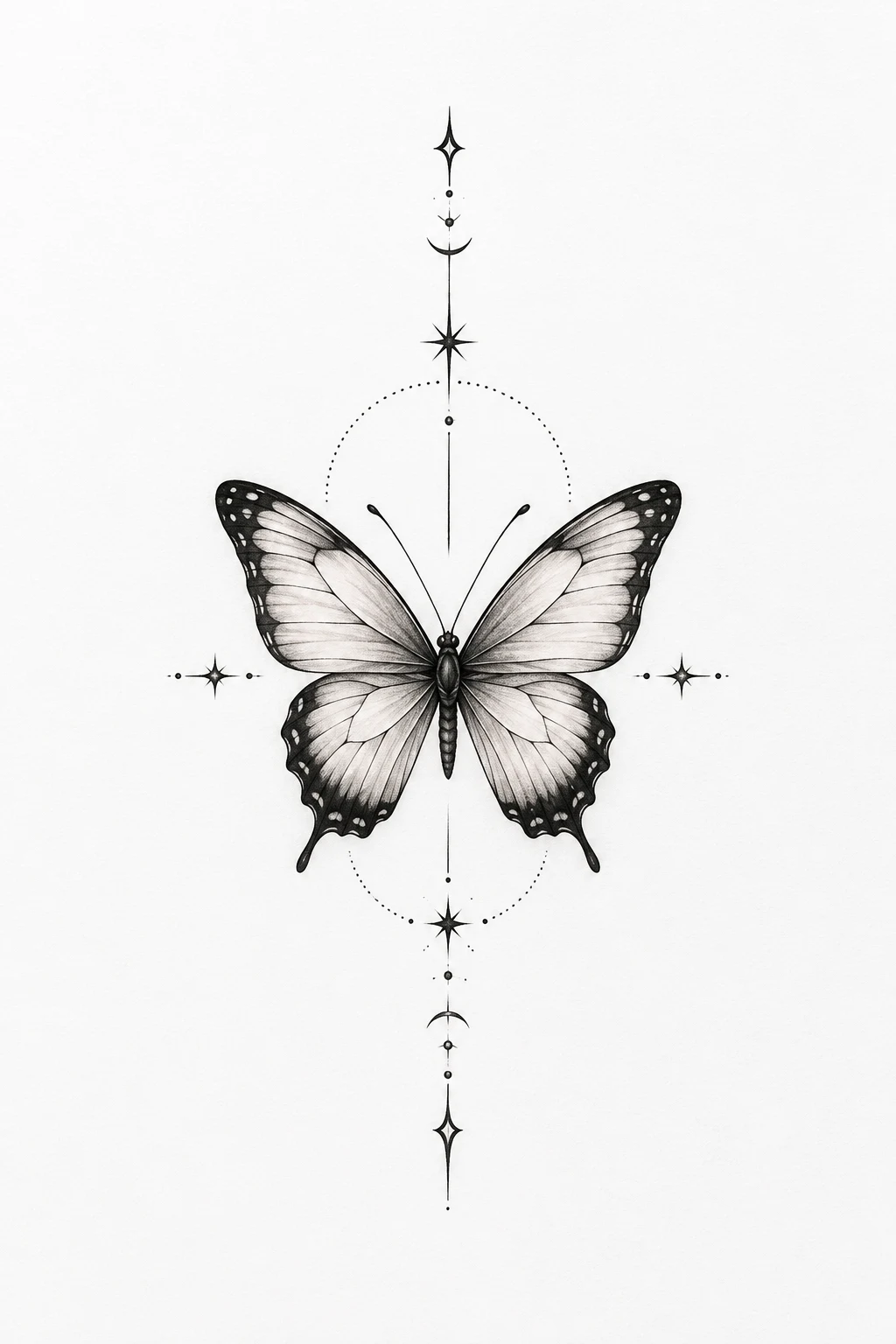 Minimalist Butterfly Sternum Tattoo — butterfly chest tattoo style outfit