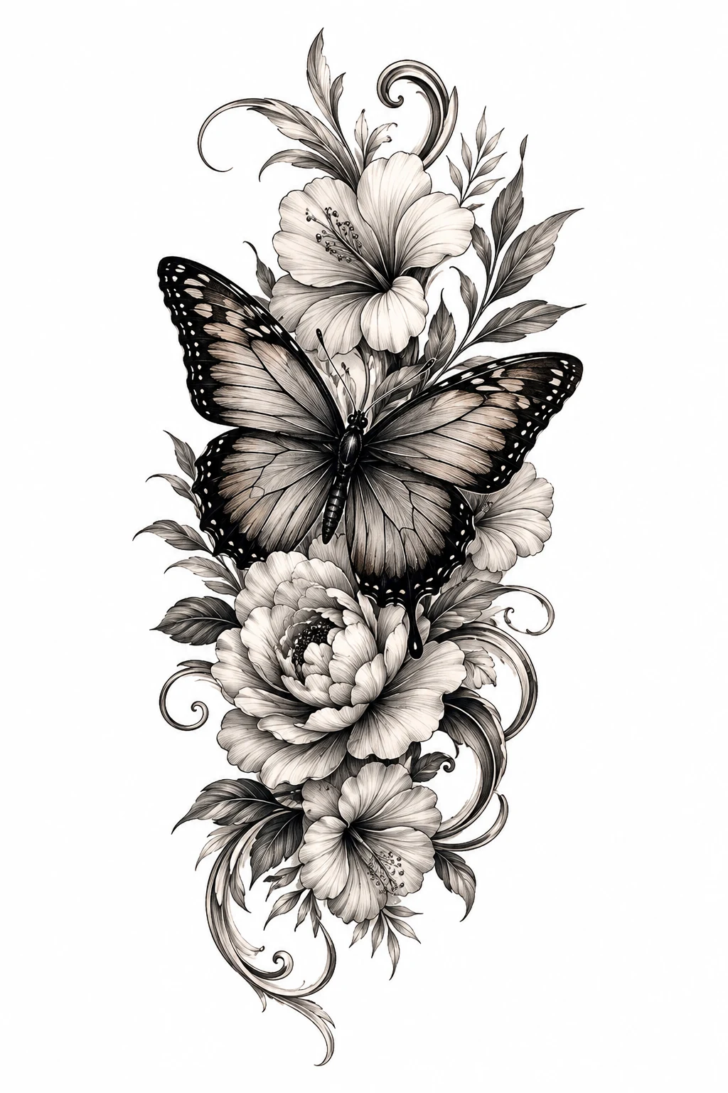 Floral Butterfly Cover Up Tattoo — butterfly cover up tattoo style outfit