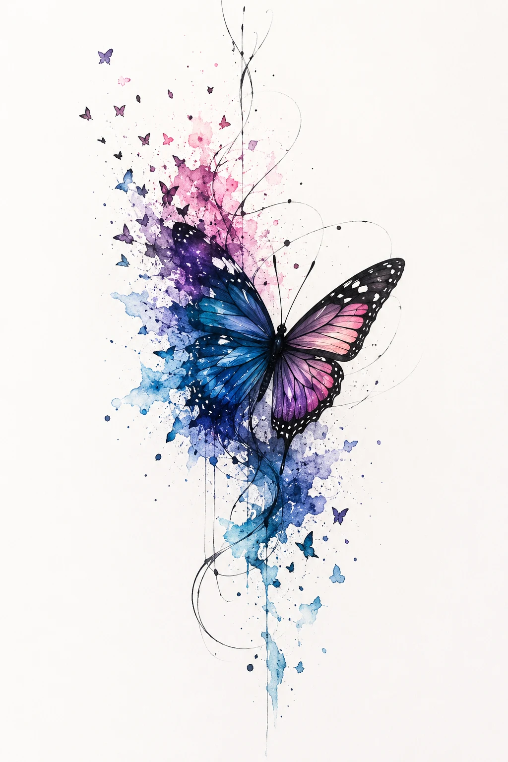 Watercolor Butterfly Effect — butterfly effect tattoo style outfit