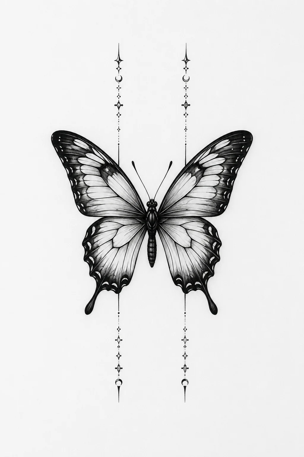 Butterfly Across Two Fingers — butterfly finger tattoo style outfit