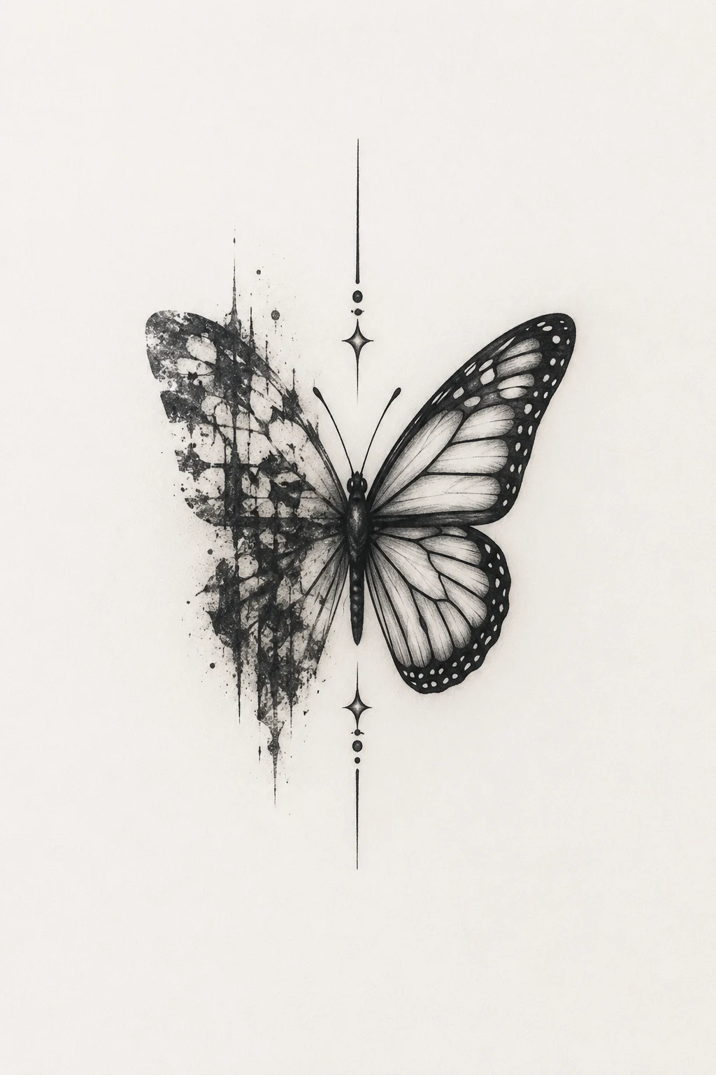 Butterfly Cover-Up — butterfly finger tattoo style outfit