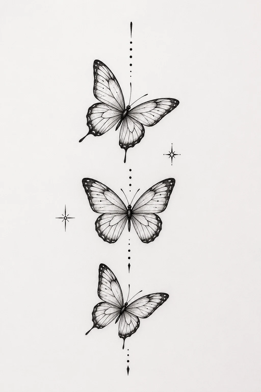 Butterfly Finger Tattoo Matching Set — butterfly finger tattoo style outfit