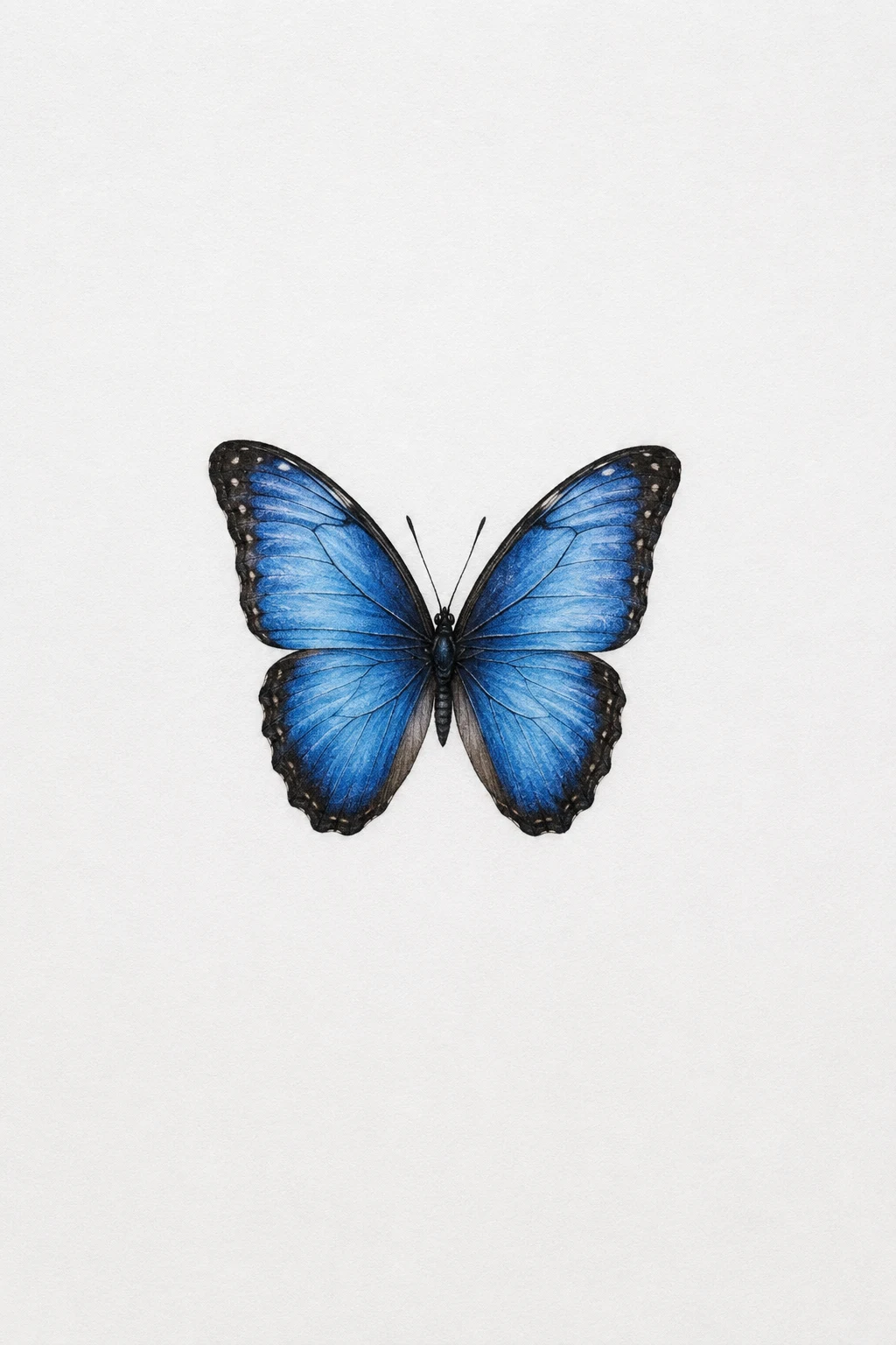 Blue Morpho Miniature — butterfly finger tattoo style outfit