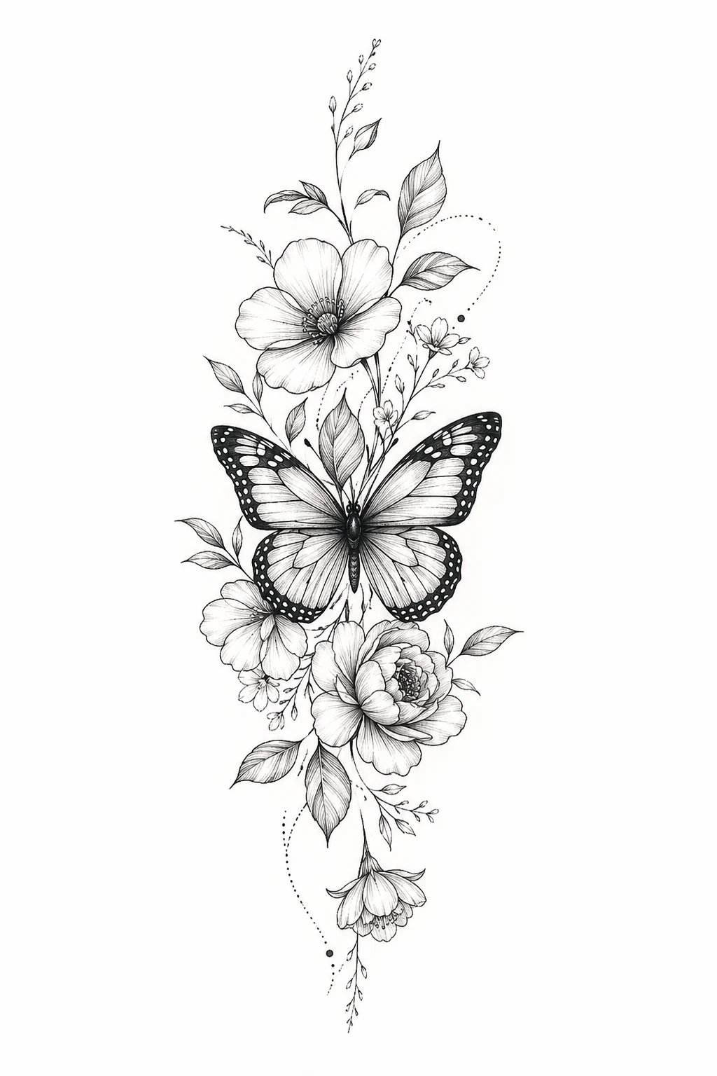 Botanical Butterfly Hand Tattoo Ideas With Floral Details — butterfly hand tattoo style outfit