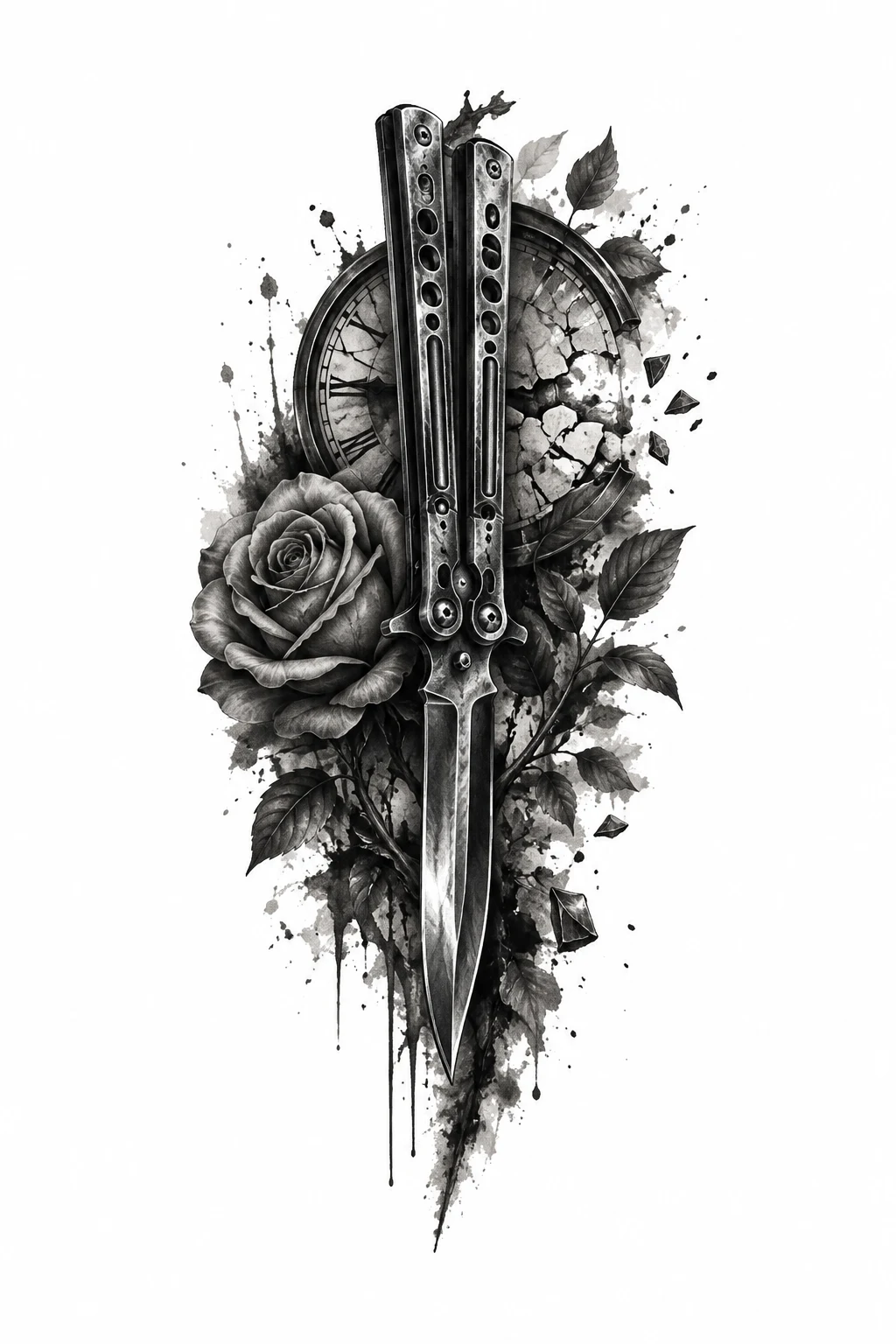 Butterfly Knife Tattoo Ideas With Personal Meaning — butterfly knife tattoo style outfit